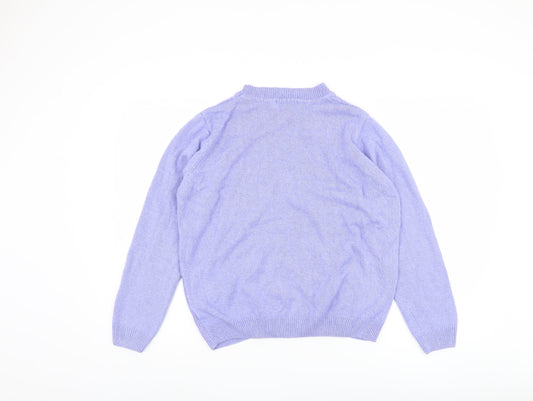 Honor Millburn Women's Purple Cable-Knit Jumper L