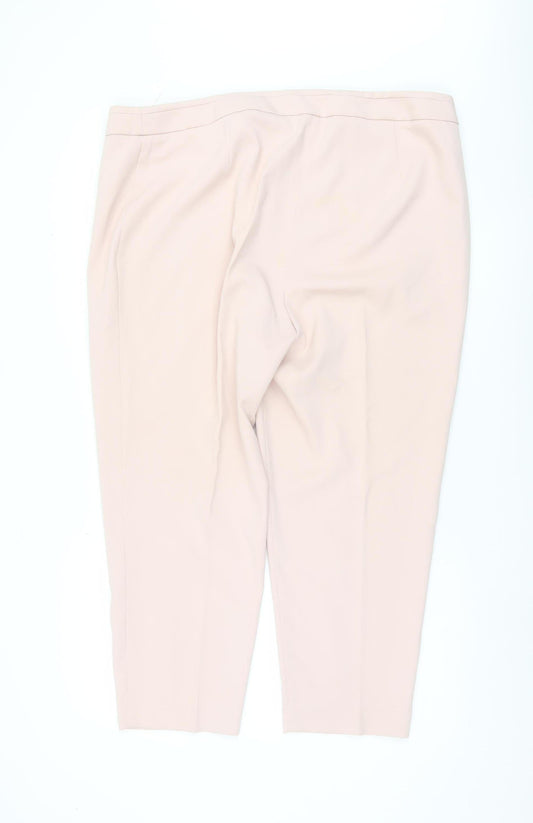 Womens UK Size 20 Marks and Spencer Regular Fit Pink Trousers