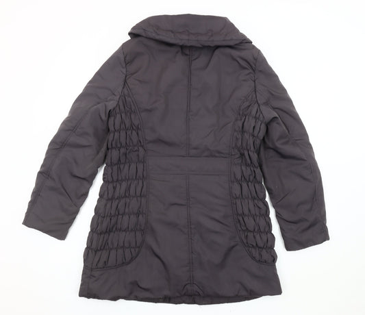 Womens UK Size 12 BM Grey Duffle Coat