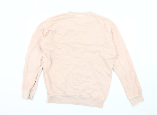 Reebok Beige Unisex Pullover Sweatshirt, Size S, Casual