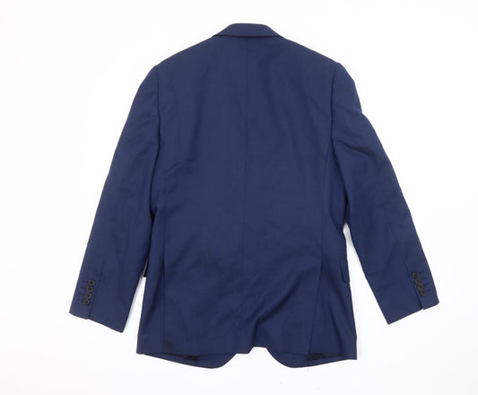 Jaeger Men's Blue Slim Blazer, 36, Formal, Business