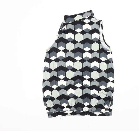 Next Women's Multicoloured Geometric Tank Top Size 10