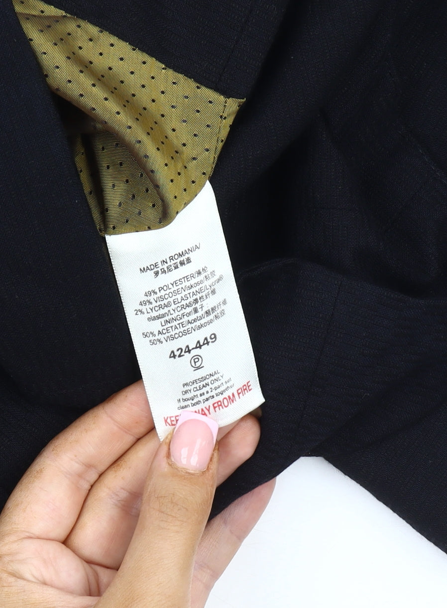 Next Women's Black Cropped Blazer, Size 14, Elegant Look