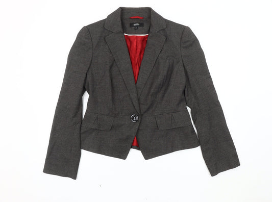 Womens UK Size 10 Marks and Spencer Regular Grey Blazer