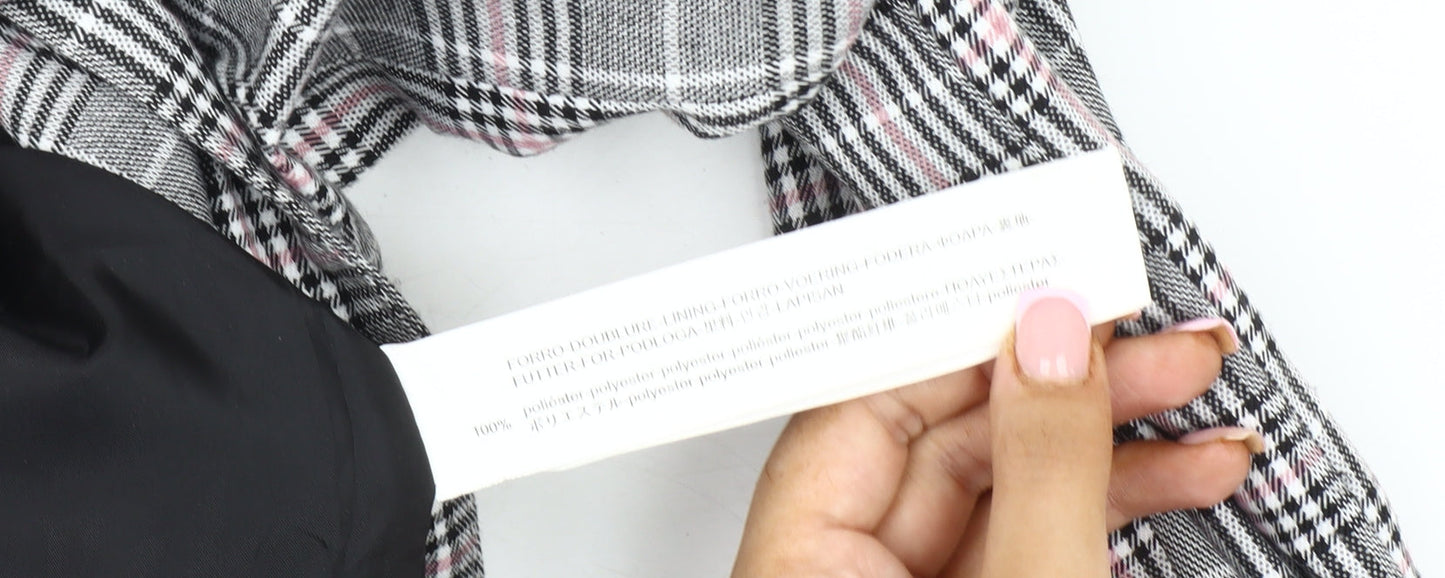 Stradivarius Women's Multicoloured Plaid Blazer Size 8