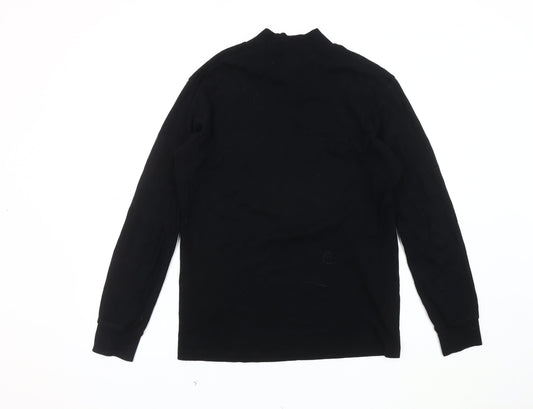 Unisex Adults UK Size M Uniqlo Black Jersey T-Shirt