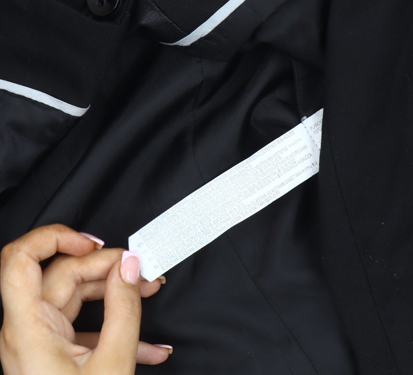 Bershka Women’s Black Blazer, Size L, Lined, Workwear