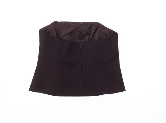 Womens UK Size 14 NEXT Brown Cropped Blouse
