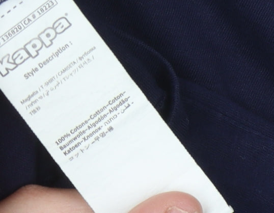 Kappa Men's Blue 4XL T-Shirt Short Sleeve Crew Neck