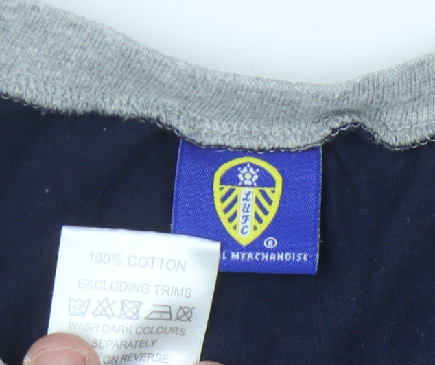 LUFC Men's Blue Ringer T-Shirt - 2XL