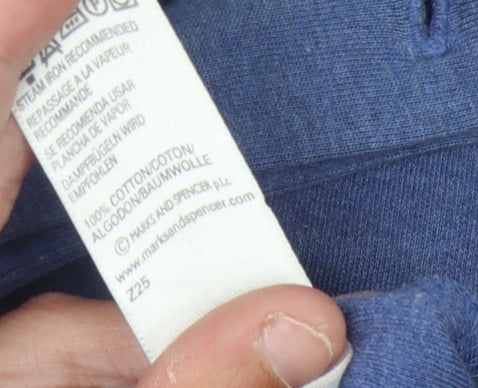 Marks and Spencer Men's Blue Medium Polo Shirt