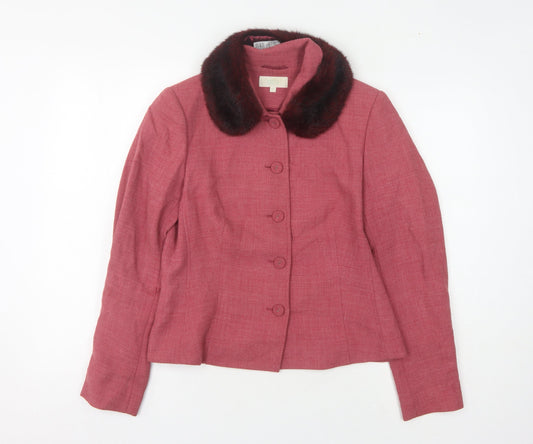 Womens UK Size 10 Marks and Spencer Regular Red Blazer