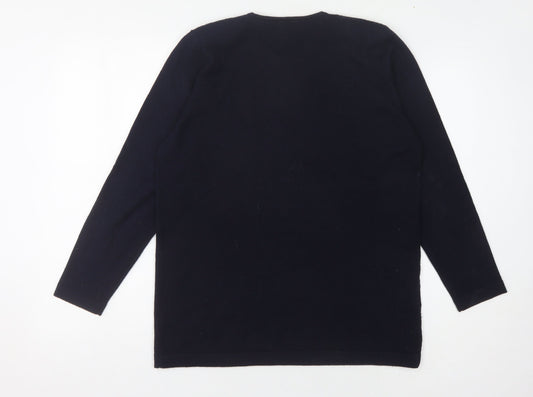 Country Casuals Women's Black Floral Pullover Jumper M