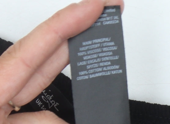 Miss Selfridge Black Blouse Women’s Size 14