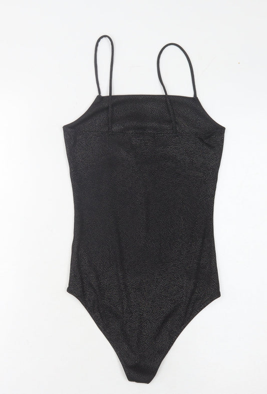 Topshop Women's Black Bodysuit Size 8 Slim Fit