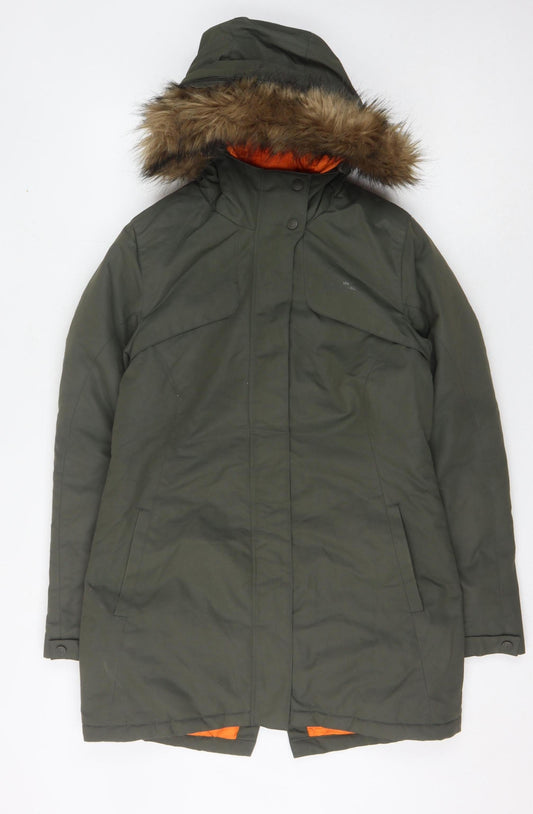 Womens UK Size 8 Mountain Warehouse Green Parka Coat