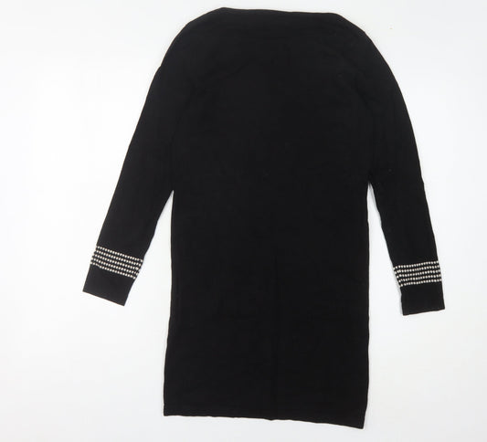 Principles Black Sheath Dress, UK 10, Studded Accents, Casual