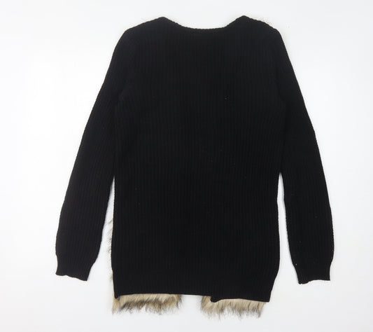 Womens UK Size 4 H&M Black Cardigan Jumper