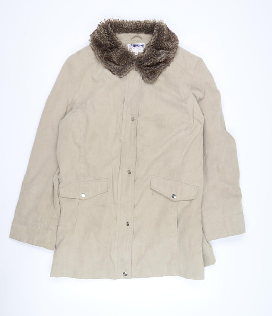 Womens UK Size 20 EWM Beige Overcoat