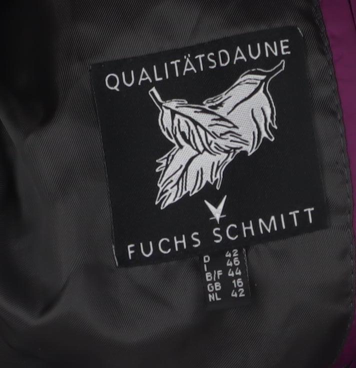 Womens UK Size 16 Fuchs Schmitt Purple Puffer Jacket