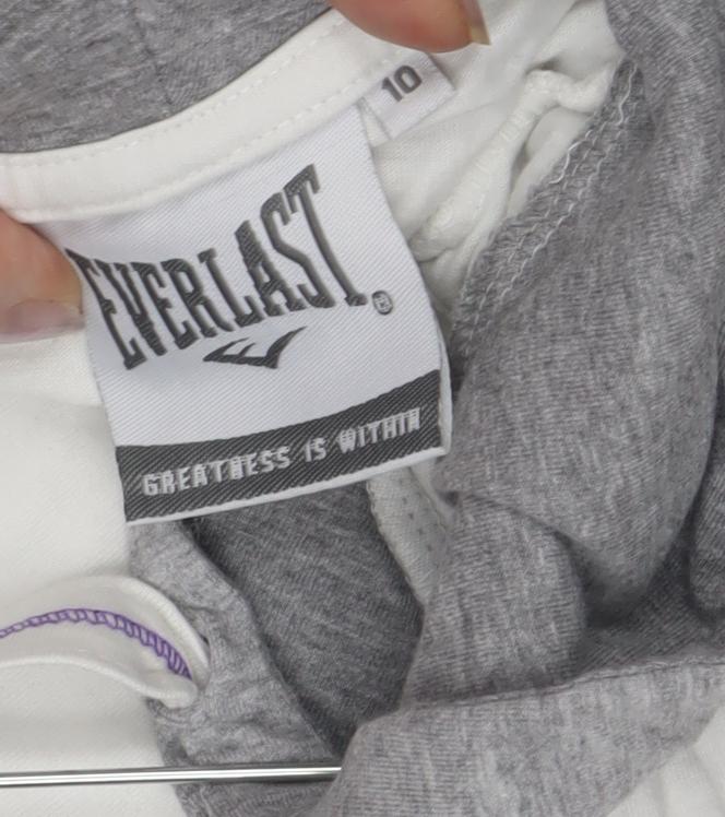 Everlast Women's Grey Sleeveless Hoodie Size 10