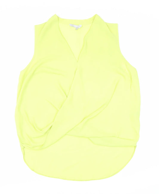 Red Herring Women's Yellow Wrap Blouse Size 14