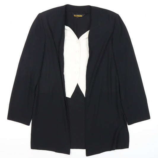 Bassin Women's Black Mid-Length Formal Jacket Size 12