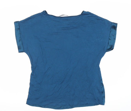Womens UK Size 12 Marks and Spencer Blue Basic Blouse