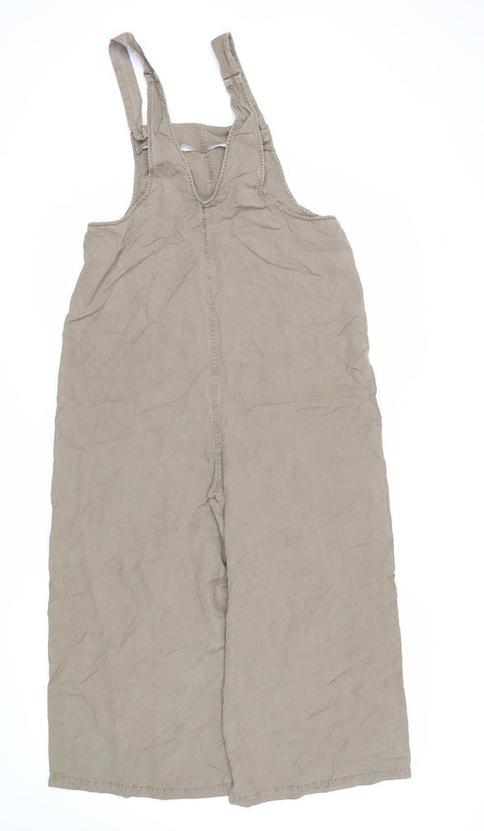 Pull & Bear Women's Brown Dungaree, Size 4, Casual Style