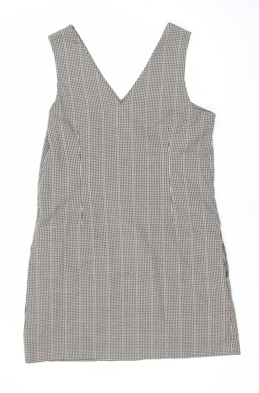 Next Women's Multicoloured Check V-Neck Dress 16