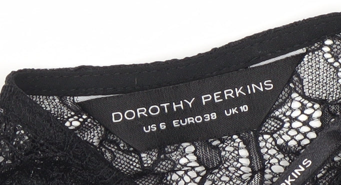 Womens UK Size 10 Dorothy Perkins Black Blouse