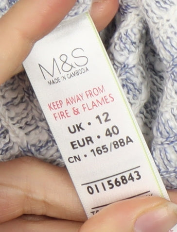 Womens UK Size 12 Marks and Spencer Blue Cardigan Jumper