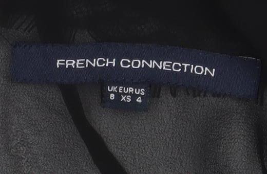 Womens UK Size XS French Connection Black Camisole Blouse