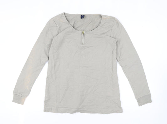 Womens UK Size M Gap Grey Henley Sweatshirt