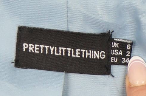 PrettyLittleThing Women’s Blue Long Blazer - Size UK 6