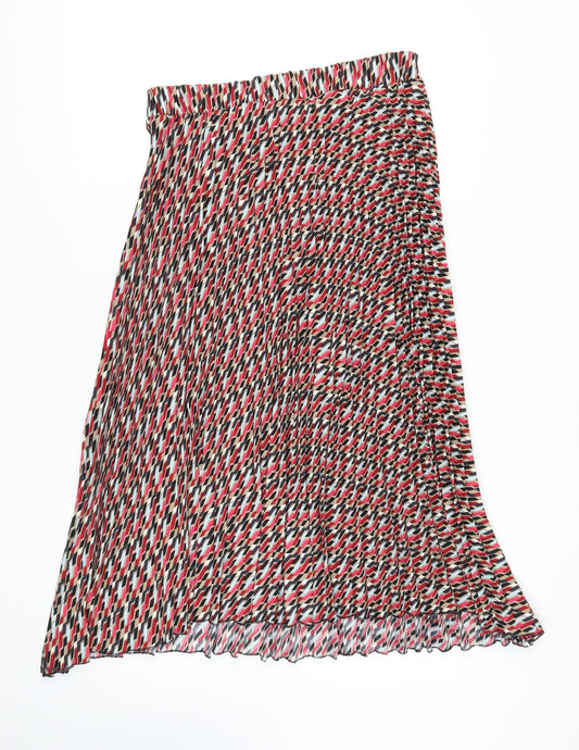 Marks and Spencer Women's Multicoloured Pleated Skirt Size 14