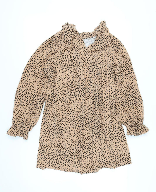 ASOS Design Women’s Beige Animal Print Shift Dress