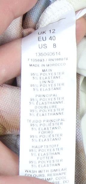 ASOS DESIGN Women's Multicoloured Strapless Dress Size 12