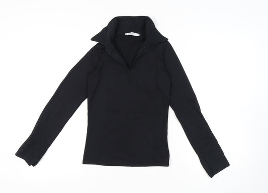 d.e.c.k. by Decollage Women's Black Long Sleeve Top S