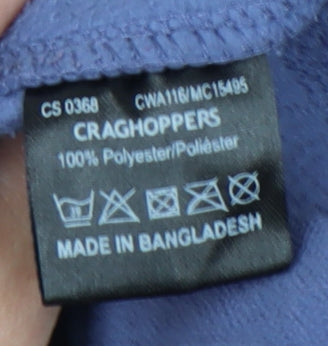 Craghoppers Women's Blue 1/4 Zip Fleece Sweatshirt Size 10