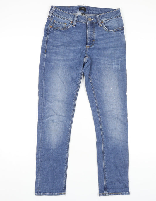 Womens UK Size 2XS River Island Slim Fit Skinny Blue Jeans