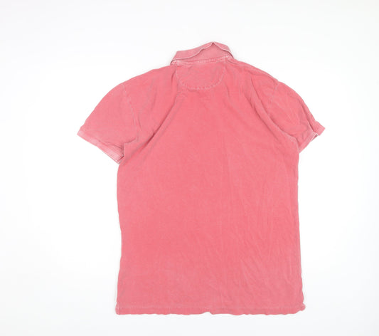 Gant Men's Pink Polo Shirt L Short Sleeve Cotton