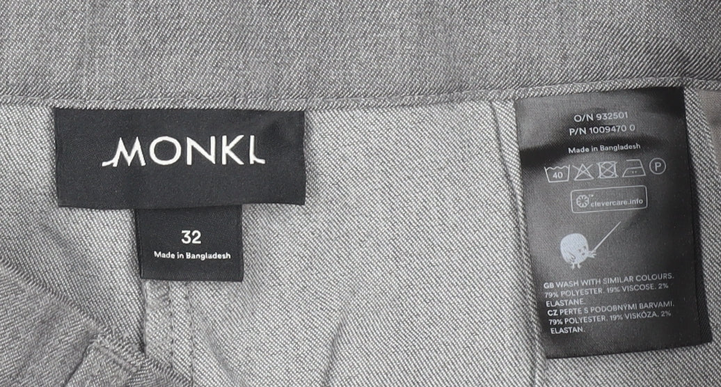 Womens UK Size 4 Monki Relaxed Fit Dress Pants Grey Trousers