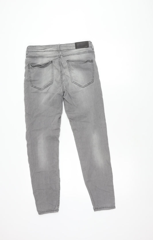 Mens UK Size 32 Noisy may Slim Fit Straight Grey Jeans