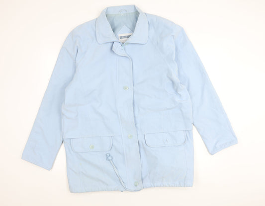 Dales Collection Women's Blue Jacket L Button Detail