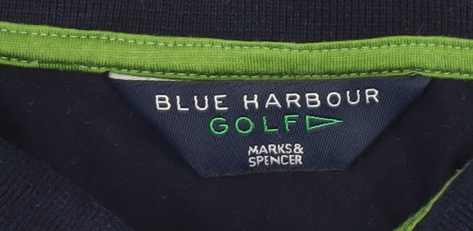 Marks and Spencer Men's Blue Large Polo Shirt