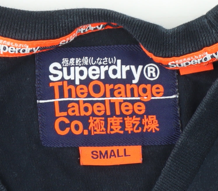 Mens UK Size S Superdry Blue T-Shirt