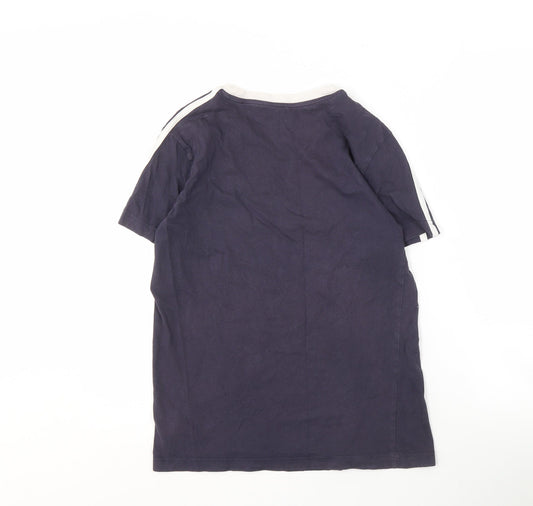 Adidas Men's Blue XS T-Shirt, Cotton Logo Design