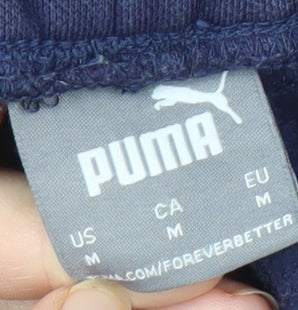 Puma Men's Blue Fleece Joggers Size M