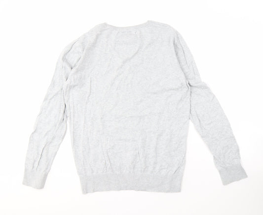 Next Men's Grey M Graphic Print Cotton Pullover